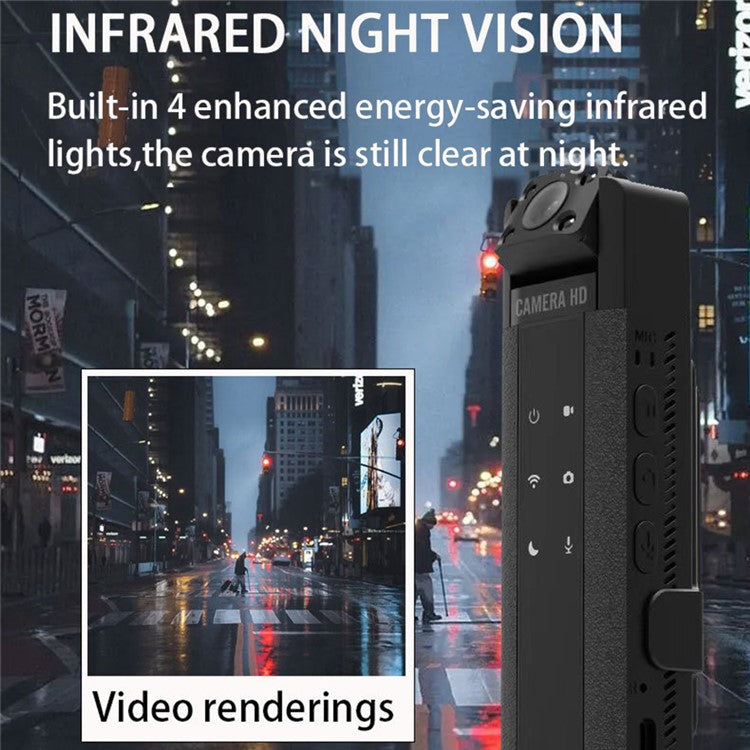 L16 HD Action Camera Night Vision Law Enforcement Sound Recording Video Recorder, No Memory Card - TechGearPal
