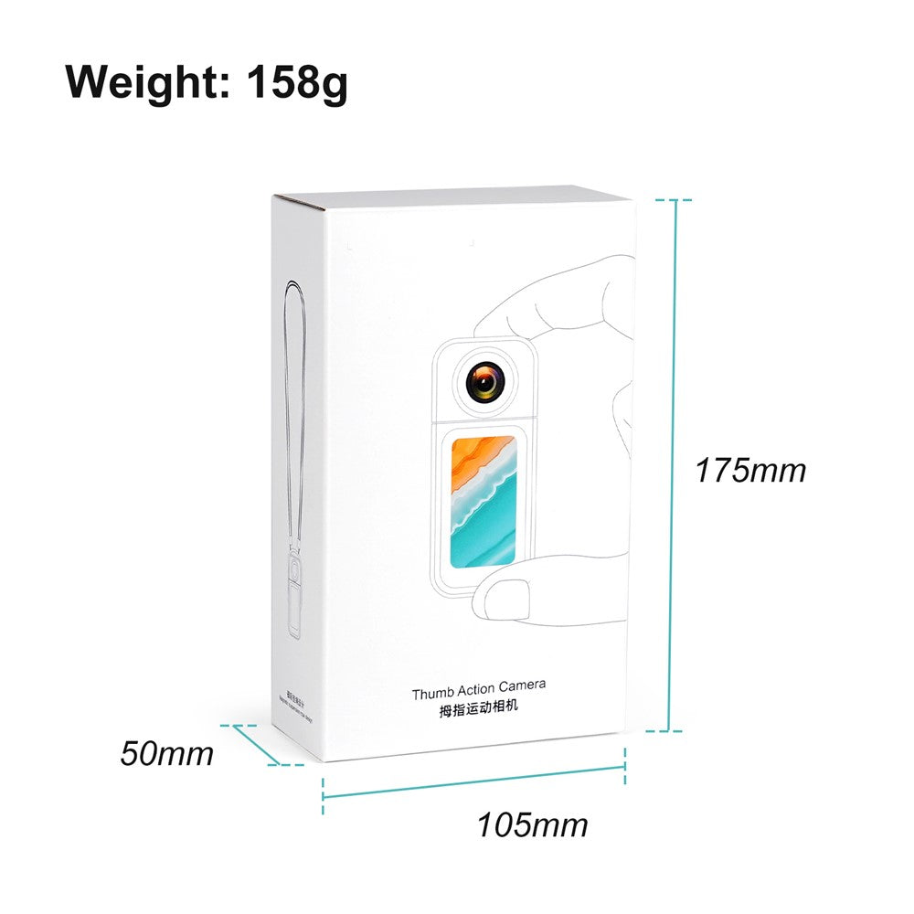 S70 Thumb Camera Rotation Lens WiFi DV Camera 2.7K HD First Person View Sports Cycling Camera with 32G Memory Card - TechGearPal