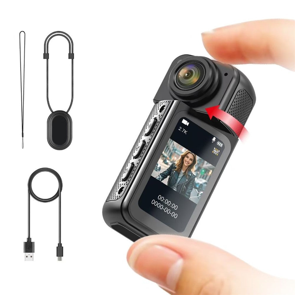 S70 Thumb Camera Rotation Lens WiFi DV Camera 2.7K HD First Person View Sports Cycling Camera with 32G Memory Card - TechGearPal