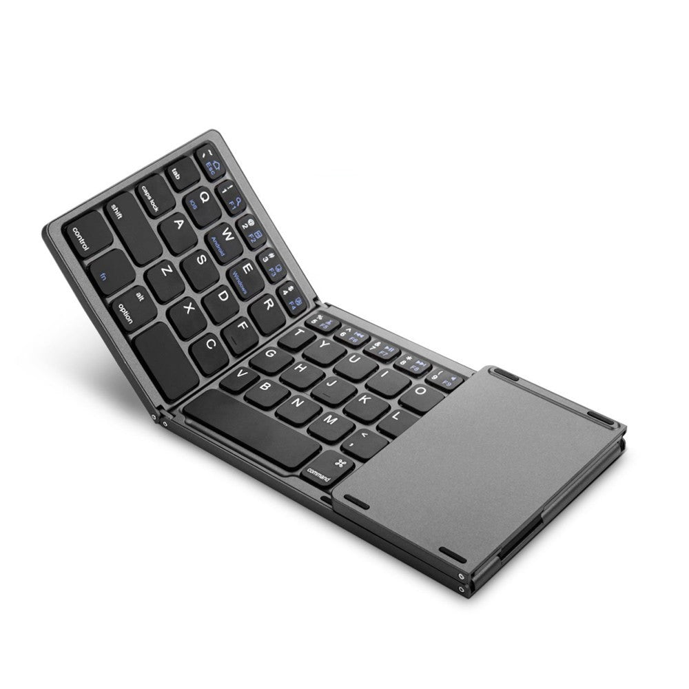 Wireless Bluetooth-Compatible Keyboard Mini Tri-Fold Keyboard with Touchpad for Tablet Phone Computer - TechGearPal