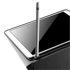 DUX DUCIS DOMO Series Tri-fold Stand PU Leather Smart Auto Wake/Sleep Cover with Pen Groove for iPad 9.7-inch (2018) / (2017)