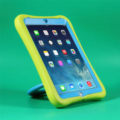 Étui antichoc PEPKOO Cool EVA avec béquille rotative à 360 degrés pour iPad 9,7 pouces (2018) / (2017)