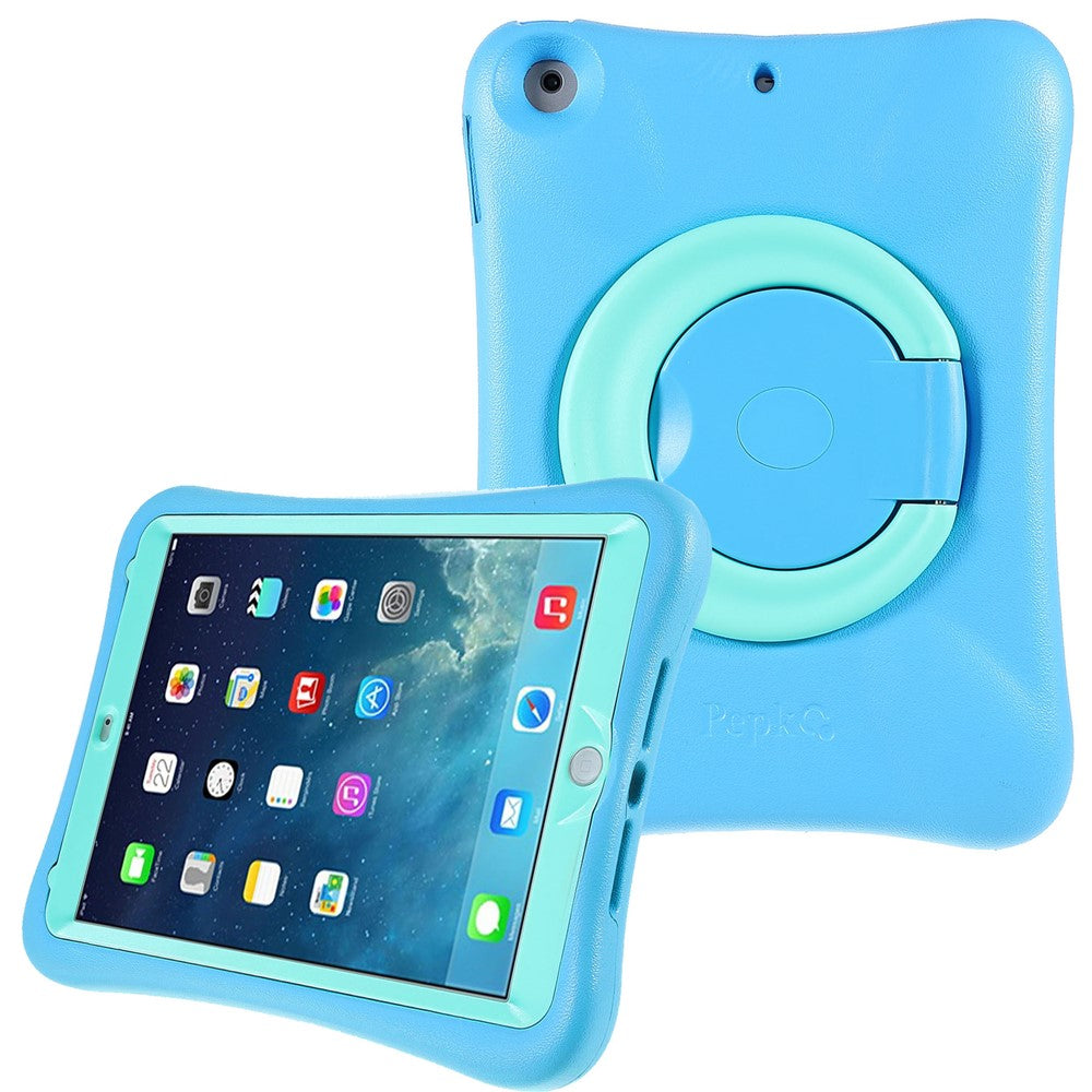 Étui antichoc PEPKOO Cool EVA avec béquille rotative à 360 degrés pour iPad 9,7 pouces (2018) / (2017)