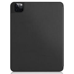 For iPad Pro 12.9 (2022) / (2021) / (2020) / (2018) PU Leather Stable Tri-fold Stand Stand Tablet Flip Case [with Pen Slot]