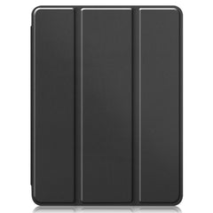 For iPad Pro 12.9 (2022) / (2021) / (2020) / (2018) PU Leather Stable Tri-fold Stand Stand Tablet Flip Case [with Pen Slot]