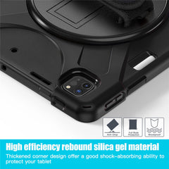 For iPad Pro 12.9-inch (2022) / (2021) / (2020) / (2018) X-Shape PC + TPU Combo Kickstand Case with Hand Strap