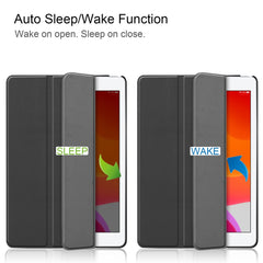 Tri-Fold Stand Tablet Cover for iPad 10.2 (2021) / (2020) / (2019) PU Leather Protective Smart Case with Auto Sleep / Wake