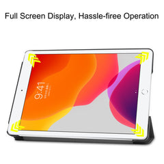Tri-Fold Stand Tablet Cover for iPad 10.2 (2021) / (2020) / (2019) PU Leather Protective Smart Case with Auto Sleep / Wake