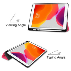 ENKAY HAT PRINCE Tri-fold Stand PU Leather Tablet Cover with Pen Holder for Apple iPad 10.2 (2021)/(2020)/(2019)