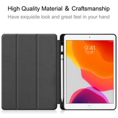 ENKAY HAT PRINCE Tri-fold Stand PU Leather Tablet Cover with Pen Holder for Apple iPad 10.2 (2021)/(2020)/(2019)