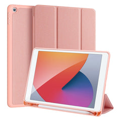 DUX DUCIS DOMO-Serie für iPad 10.2 (2021) / (2020) / (2019) Hülle, dreifach faltbarer Ständer, Smart-Tablet-Cover aus PU-Leder 