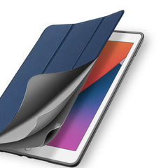 DUX DUCIS DOMO-Serie für iPad 10.2 (2021) / (2020) / (2019) Hülle, dreifach faltbarer Ständer, Smart-Tablet-Cover aus PU-Leder 