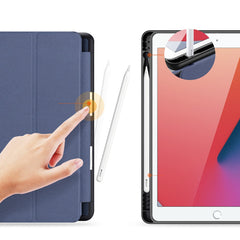 DUX DUCIS DOMO-Serie für iPad 10.2 (2021) / (2020) / (2019) Hülle, dreifach faltbarer Ständer, Smart-Tablet-Cover aus PU-Leder 
