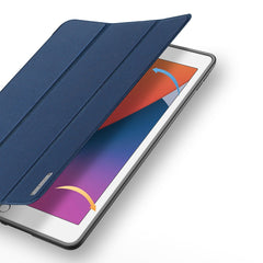 DUX DUCIS DOMO-Serie für iPad 10.2 (2021) / (2020) / (2019) Hülle, dreifach faltbarer Ständer, Smart-Tablet-Cover aus PU-Leder 
