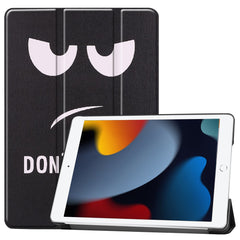 Musterdruck PU-Leder Smart Auto-Wake/Sleep Dreifach faltbare Tablet-Hülle mit Ständer für iPad 10.2 (2021)/(2020)/(2019) 