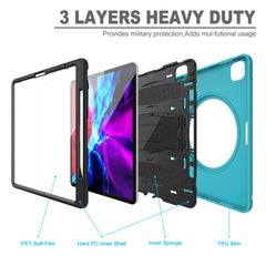 360° drehbarer Ständer, PC + TPU-Tablet-Hülle mit Stiftschlitz und Handschlaufe für iPad Pro 12.9 (2020) / (2018)