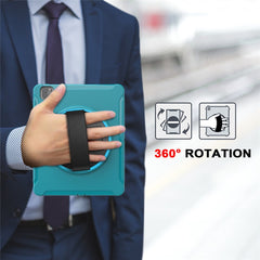 360° drehbarer Ständer, PC + TPU-Tablet-Hülle mit Stiftschlitz und Handschlaufe für iPad Pro 12.9 (2020) / (2018)