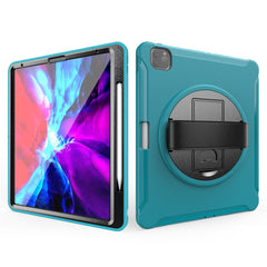 360° drehbarer Ständer, PC + TPU-Tablet-Hülle mit Stiftschlitz und Handschlaufe für iPad Pro 12.9 (2020) / (2018)