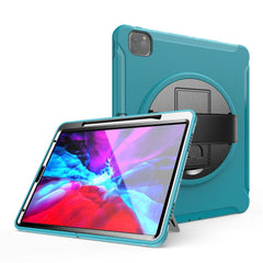 360° drehbarer Ständer, PC + TPU-Tablet-Hülle mit Stiftschlitz und Handschlaufe für iPad Pro 12.9 (2020) / (2018)