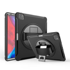 360° drehbarer Ständer, PC + TPU-Tablet-Hülle mit Stiftschlitz und Handschlaufe für iPad Pro 12.9 (2020) / (2018)