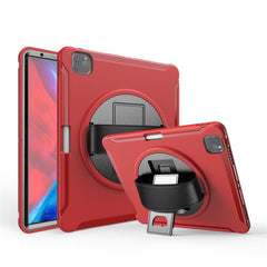 360° drehbarer Ständer, PC + TPU-Tablet-Hülle mit Stiftschlitz und Handschlaufe für iPad Pro 12.9 (2020) / (2018)