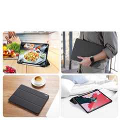 DUX DUCIS DOMO Series PU Leather TPU Back Tri-fold Stand Auto Sleep / Wake Tablet Cover with Pen Holder for iPad Pro 11 (2022) / (2021) / (2020)