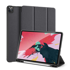 DUX DUCIS DOMO Series PU Leather TPU Back Tri-fold Stand Auto Sleep / Wake Tablet Cover with Pen Holder for iPad Pro 11 (2022) / (2021) / (2020)