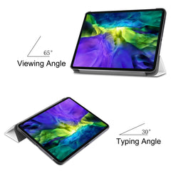 PU Leather Stable Tri-fold Stand Cover Hard Back Shell with Auto Sleep / Wake for iPad Pro 11-inch (2022) / (2021) / (2020) / (2018)