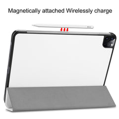 PU Leather Stable Tri-fold Stand Cover Hard Back Shell with Auto Sleep / Wake for iPad Pro 11-inch (2022) / (2021) / (2020) / (2018)