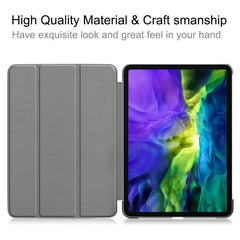 PU Leather Stable Tri-fold Stand Cover Hard Back Shell with Auto Sleep / Wake for iPad Pro 11-inch (2022) / (2021) / (2020) / (2018)