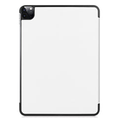 PU Leather Stable Tri-fold Stand Cover Hard Back Shell with Auto Sleep / Wake for iPad Pro 11-inch (2022) / (2021) / (2020) / (2018)