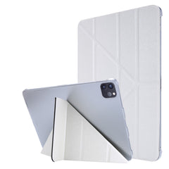 Origami Stand Silk Texture Leather Smart Case for iPad Air 13 (2025) / (2024) / Pro 12.9 (2022) / (2021) / (2020) / (2018)