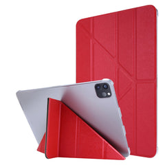 Origami Stand Silk Texture Leather Smart Case for iPad Air 13 (2025) / (2024) / Pro 12.9 (2022) / (2021) / (2020) / (2018)