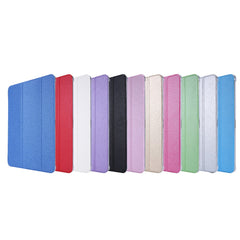 Silk Texture Tri-Fold Stand PU Leather Flip Tablet Shell for iPad Air 13 (2025) / (2024) / Pro 12.9 (2022) / (2021) / (2020) / (2018)
