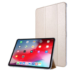 Silk Texture Tri-Fold Stand PU Leather Flip Tablet Shell for iPad Air 13 (2025) / (2024) / Pro 12.9 (2022) / (2021) / (2020) / (2018)