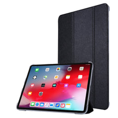 Silk Texture Tri-Fold Stand PU Leather Flip Tablet Shell for iPad Air 13 (2025) / (2024) / Pro 12.9 (2022) / (2021) / (2020) / (2018)