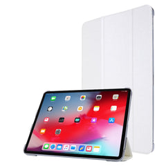 Silk Texture Tri-Fold Stand PU Leather Flip Tablet Shell for iPad Air 13 (2025) / (2024) / Pro 12.9 (2022) / (2021) / (2020) / (2018)