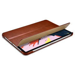 ICARER Retro Tri-Fold Genuine Leather Smart Case Shell for iPad Air 13 (2025) / (2024) / Pro 12.9 (2022) / (2021) / (2020) / (2018)
