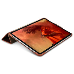 ICARER Retro Tri-Fold Genuine Leather Smart Case Shell for iPad Air 13 (2025) / (2024) / Pro 12.9 (2022) / (2021) / (2020) / (2018)