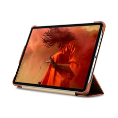 ICARER Retro Tri-Fold Genuine Leather Smart Case Shell for iPad Air 13 (2025) / (2024) / Pro 12.9 (2022) / (2021) / (2020) / (2018)