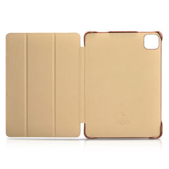 ICARER Retro Tri-Fold Genuine Leather Smart Case Shell for iPad Air 13 (2025) / (2024) / Pro 12.9 (2022) / (2021) / (2020) / (2018)