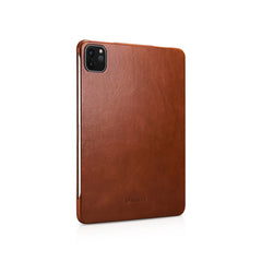 ICARER for iPad Air 11 (2025) / (2024) / Pro 11-inch (2022) / (2021) / (2020) / (2018) Retro Tri-Fold Genuine Leather Smart Case Cover