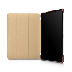 ICARER for iPad Air 11 (2025) / (2024) / Pro 11-inch (2022) / (2021) / (2020) / (2018) Retro Tri-Fold Genuine Leather Smart Case Cover