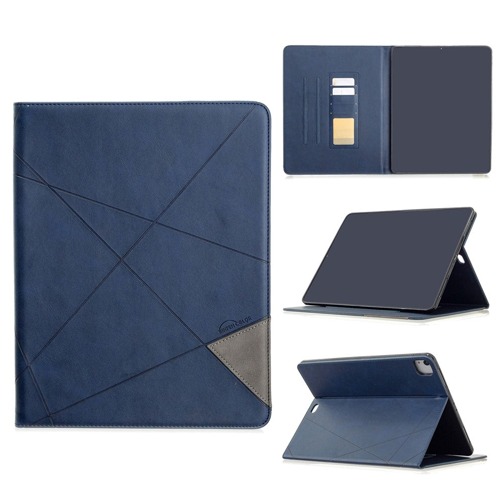 Geometrisches Muster Cooles Design Wake / Sleep Lederhülle für iPad Pro 12.9 (2022) / (2021) / (2020) / (2018) 