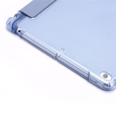 For iPad 9.7-inch (2018) Shockproof Anti-Scratch Cover Tri-Fold Stand Leather Tablet Case with Pen Slot