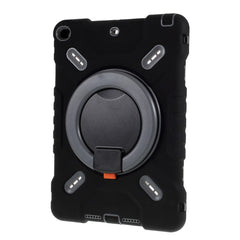 PEPKOO Shock-proof Silicone Plastic Kid Dual Protective Kickstand Case with Shoulder Strap for iPad 10.2 (2021)/(2020)/(2019)/Air 10.5 inch (2019)