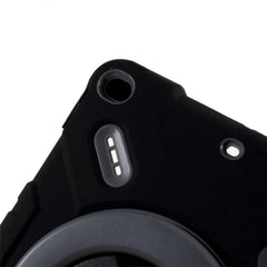 PEPKOO Shock-proof Silicone Plastic Kid Dual Protective Kickstand Case with Shoulder Strap for iPad 10.2 (2021)/(2020)/(2019)/Air 10.5 inch (2019)