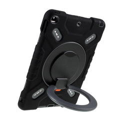 PEPKOO Shock-proof Silicone Plastic Kid Dual Protective Kickstand Case with Shoulder Strap for iPad 10.2 (2021)/(2020)/(2019)/Air 10.5 inch (2019)