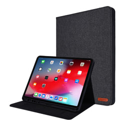Cloth Texture Card Slots Stand Leather Cover for iPad Pro 12.9 (2022) / (2021) / (2020) / (2018)