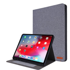 Cloth Texture Card Slots Stand Leather Cover for iPad Pro 12.9 (2022) / (2021) / (2020) / (2018)